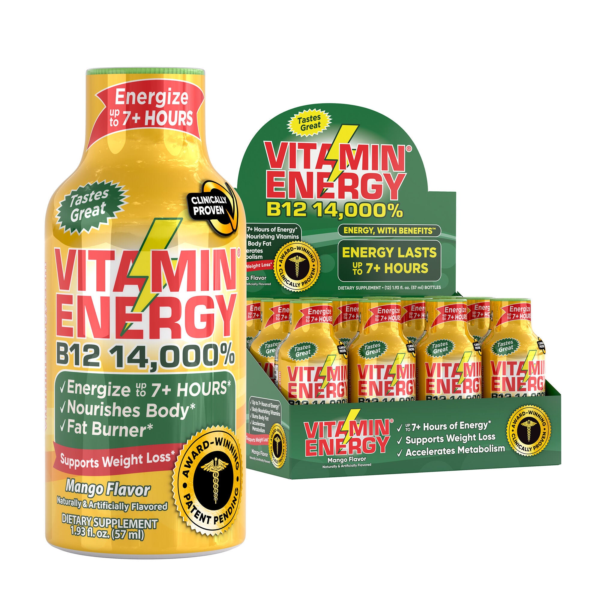 B12 14,000% - Mango - 12 Bottles  | GNC